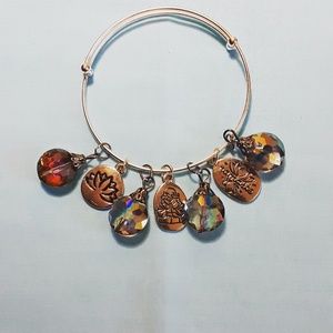 Buddha, Lotus & Namaste Charm Bangle